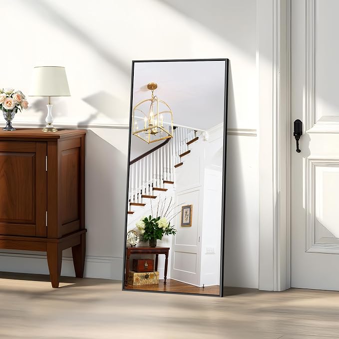 KOCUUY Black Bathroom Mirror, 20x48 Inch Rectangle Mirror - Image 5