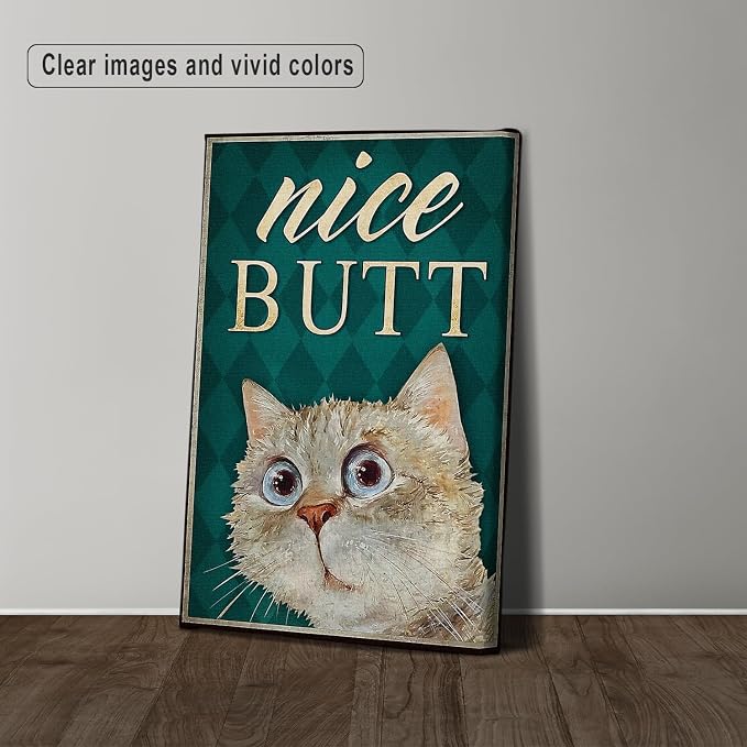 DIHSIEG Inspirational Canvas Wall Art funny bathroom wall art Print Poster - Image 5