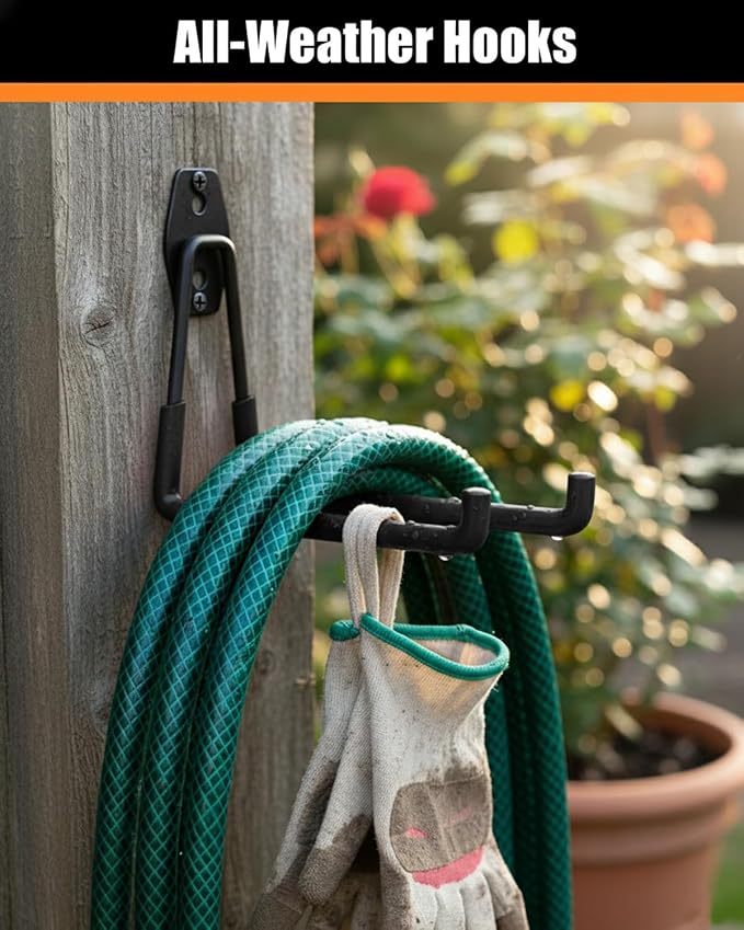WMK 7.3'' Garage Hooks Heavy Duty 4 Pack, Wall Mount Utility Hooks - Image 4