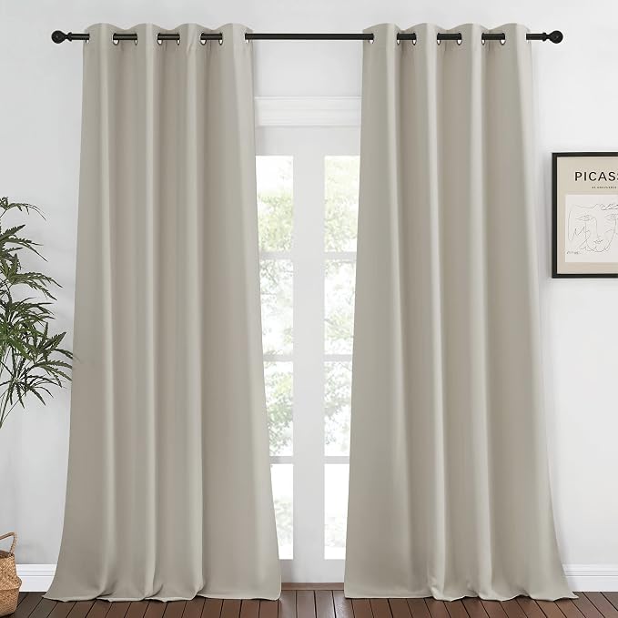NICETOWN Bedroom Curtain Room Darkening Drapery 102 inches Length by NICETOWN