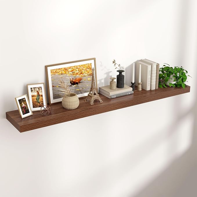 Floating Shelves for Wall 55 inch Long, Engineered Wood Large Wall Shelves by Venusmiles