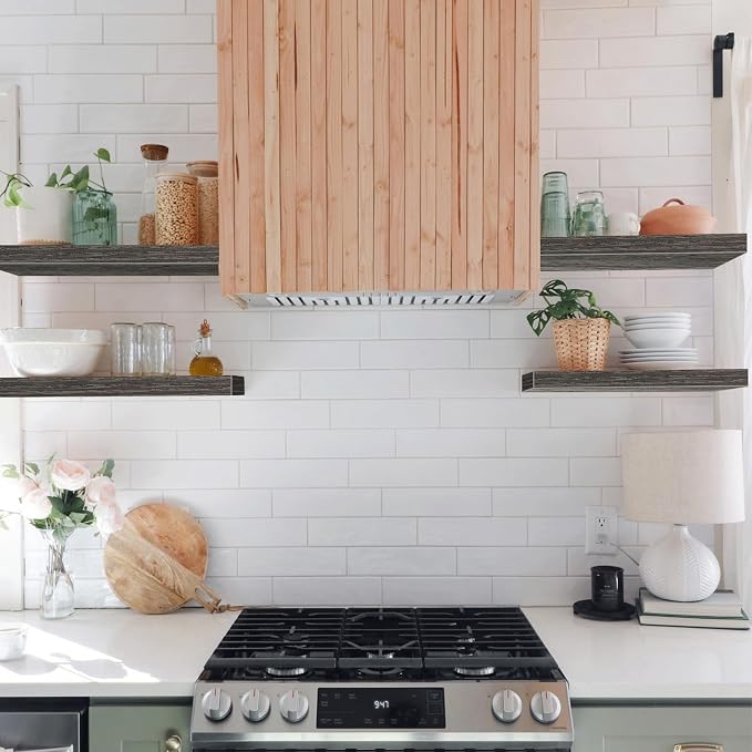QEEIG Floating Shelves for Wall Bathroom Shelf Bedroom Kitchen Living Room - Image 5