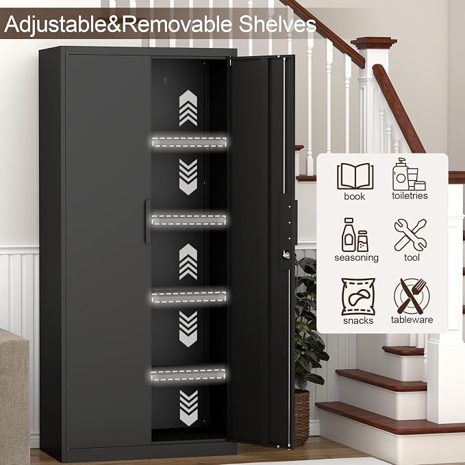 GREATMEET Metal Garage Storage Cabinets, Utility Cabinet - Image 6