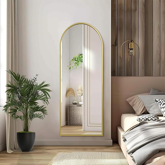 Arch Bathroom Wall Mirror, Metal Aluminum Frame Modern Simple Home Decor - Image 3