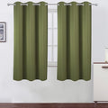 LEMOMO Olive Green Thermal Blackout Curtains/38 x 63 Inch/Set of 2 Panels Room by Lemomo