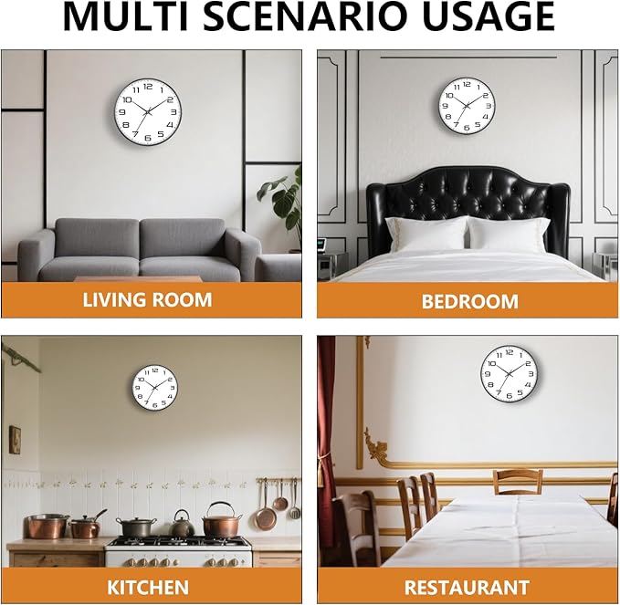 Silent Wall Clock with Extra Large Numbers - Image 7