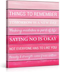 Inspirational Pink Wall Art Decor, Preppy Motivational Room Sign by VAHATAN