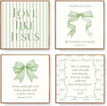 LARTSFRO Coquette Sage Green Bow Jesus Wall Art Decor Posters, Inspirational by Unknown