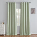 IGEMAEVE Sage Green Curtains 108 Inch Length 2 Panels Set, Light Filtering by IGEMAEVE