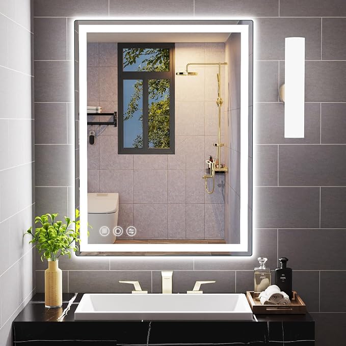 Memobarco Bathroom Mirror, Stepless 3 Colors Temperature & Dimmable, Memory - Image 9