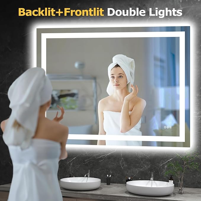 Hivone 48X36 LED Bathroom Mirror - Image 2