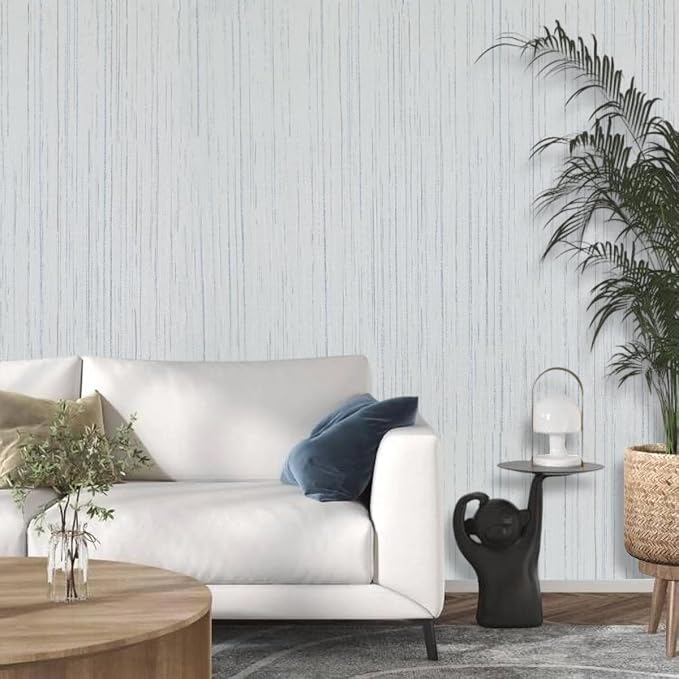Beige Grey Grasscloth Peel and Stick Wallpaper 15.74" x 196.85" Boho Grass - Image 7