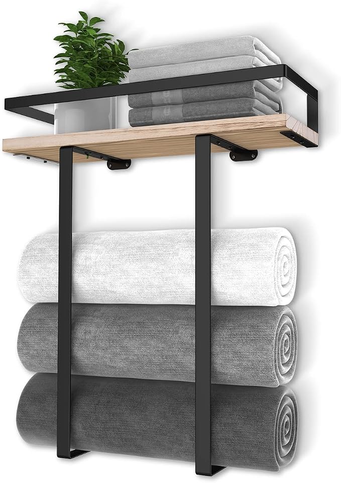 Xstydes Towel Racks for Bathroom Wall Mounted, Metal Towel Holder - Image 7