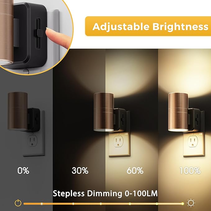 L LOHAS LED Night Light, 2 Pack Night Lights Plug into Wall, Automatic Dusk to - Image 3