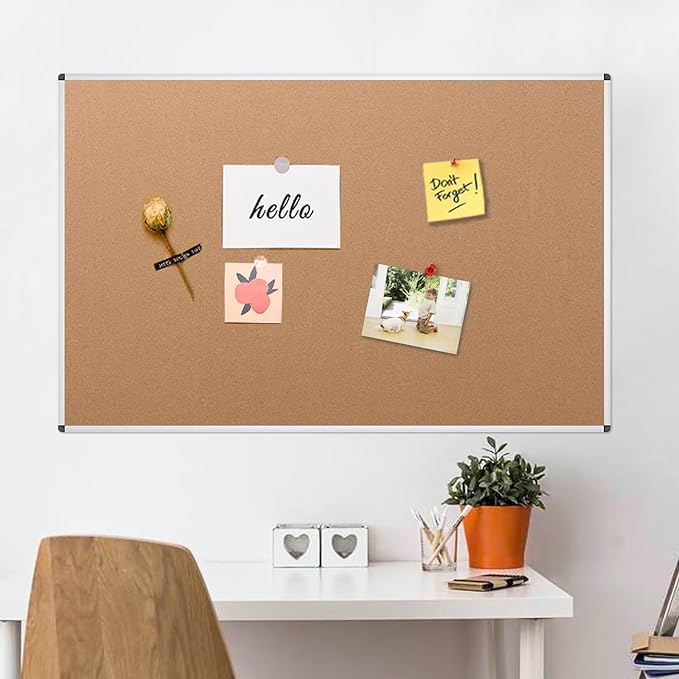 VIZ-PRO Cork Notice Board Bulletin Board, 96 X 48 Inches - Image 7
