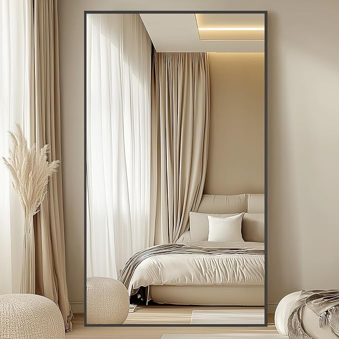 Oversized Standing Mirror Full Length, Hanging or Wall Mounted, Tempered Glass - Image 3