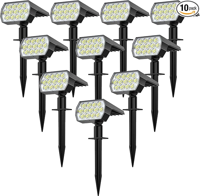 WELALO Solar Spot Lights Outdoor, Solar Landscape Spotlights, Solar Powered by WELALO