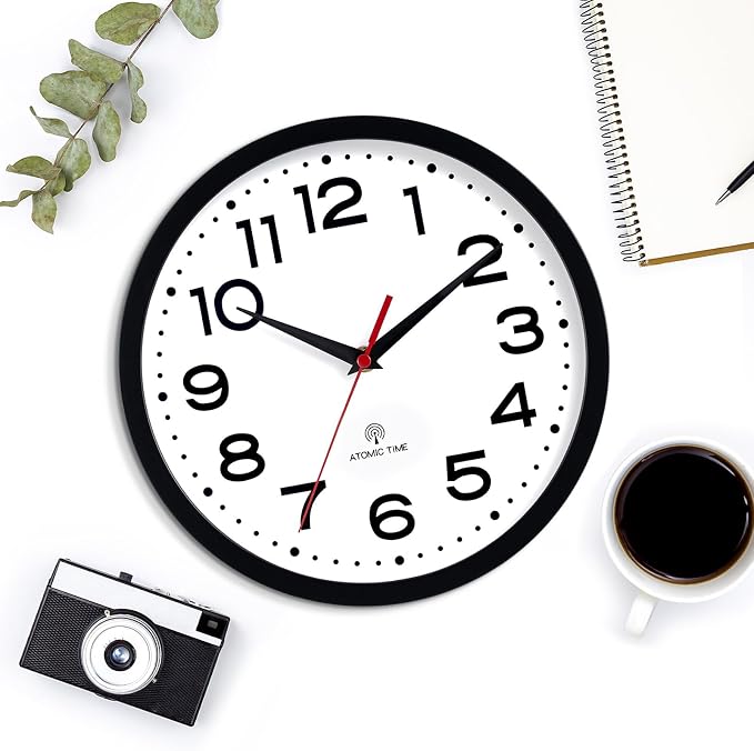 Roymnie Atomic Wall Clock 14 Inch, Modern Clock Battery Operated Classic Analog - Image 8