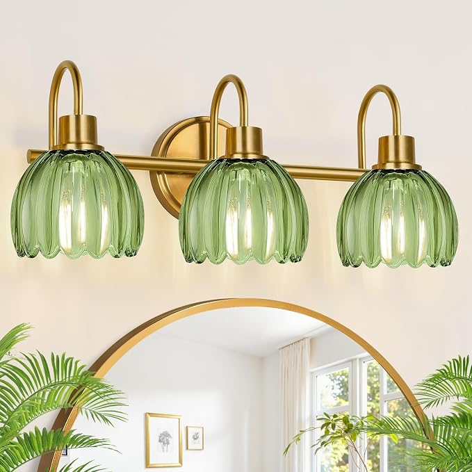 Bathroom Light Fixtures, Brushed Gold Vanity Lights by Meybiok