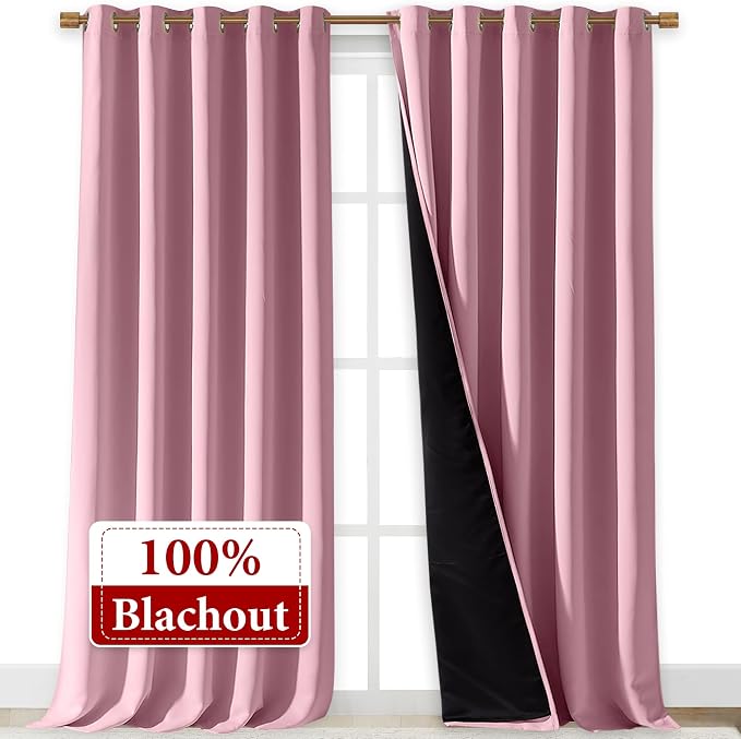 NICETOWN 100% Blackout Blinds, Laundry Room Decor Window Treatment Curtains - Image 2