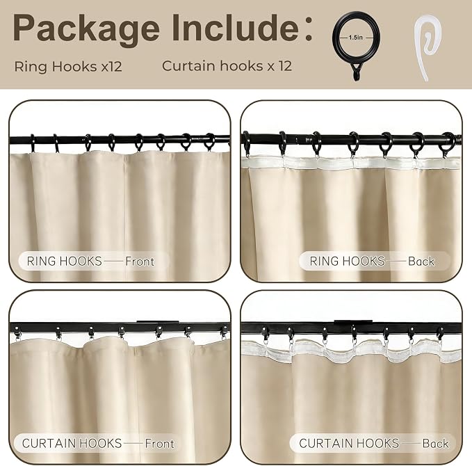 Room Divider Blackout Curtain Track Curtains Wall Dividers Panels Screen - Image 3