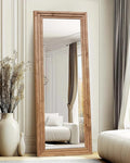 Full Length Mirror 65"x24" Solid Wood Frame Floor Large Mirror by ABSWHLM