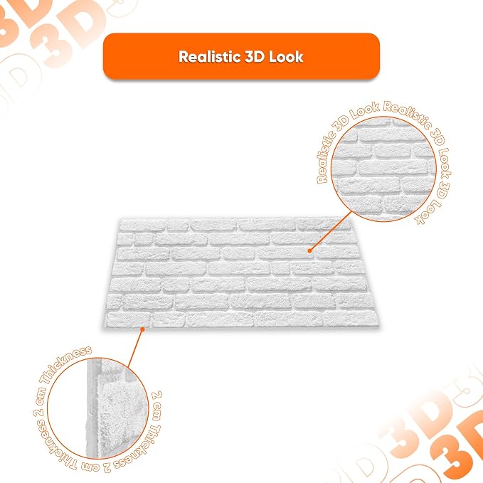 IZODEKOR 3D Wall Panels Brick Effect - Image 8