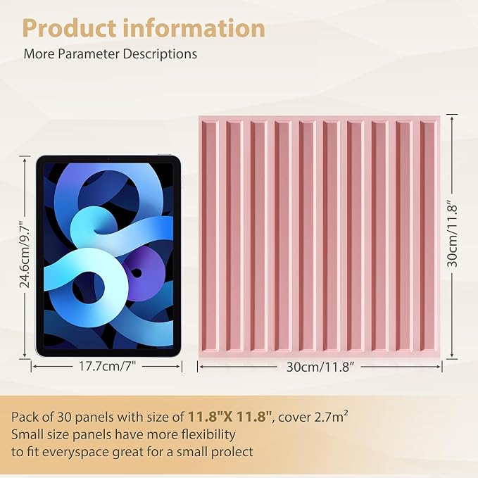 Heikki 30 Pack 3D Wall Panel for Interior Wall Décor, PVC Flower Textured Wall - Image 4