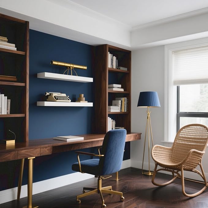 Yancorp 16"x120" Matte Blue Contact Papaer Peel and Stick Wallpaper Vinyl Wrap - Image 4