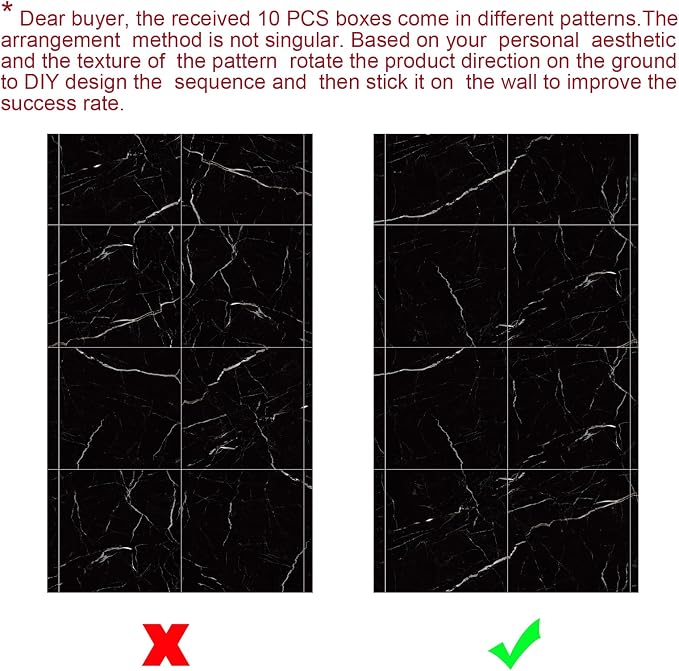 Chejiaye 10pcs Marble Peel and Stick Waterproof Wall Panels, Heat-Resistant - Image 8