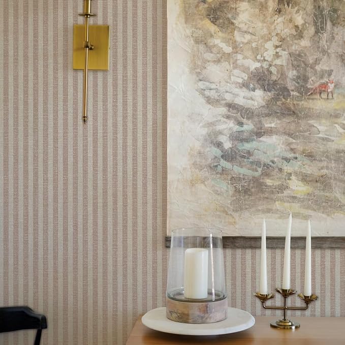 Tempaper x Charles Street Stripe Textured Removable Peel and Stick Wallpaper - Image 3