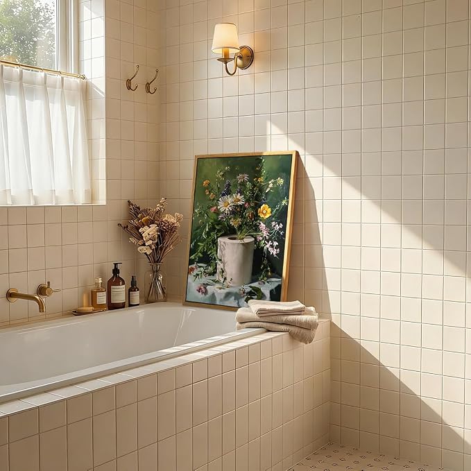 AtterrirArt Framed Vintage Bathroom Wall Art Funny, 20 * 30 Inch, Toilet Paper - Image 6