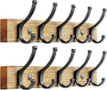 Optish Coat Rack Wall Mount, 16.5 Inches Wood Coat Hooks Wall Mount, Wall Coat by Optish