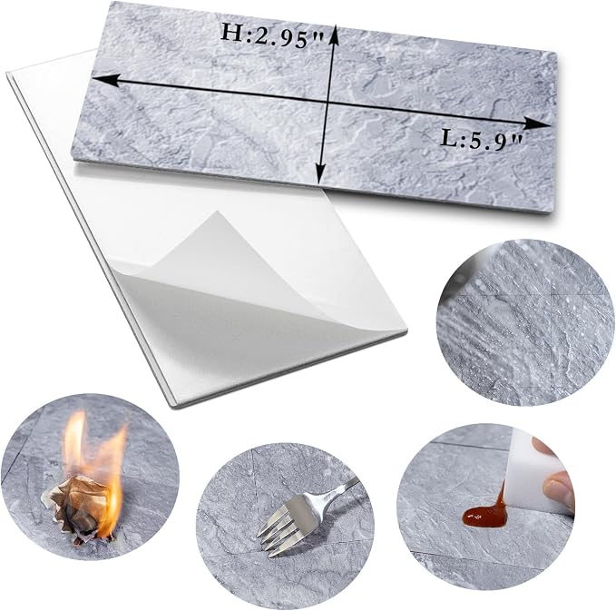 AULIGET Peel and Stick Backsplash Wall Tiles, 4 Pieces - Image 5