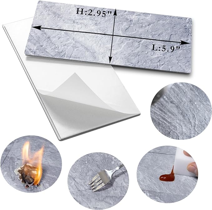AULIGET 100-Piece Peel and Stick Backsplash Wall Tiles, Laundry Room - Image 5