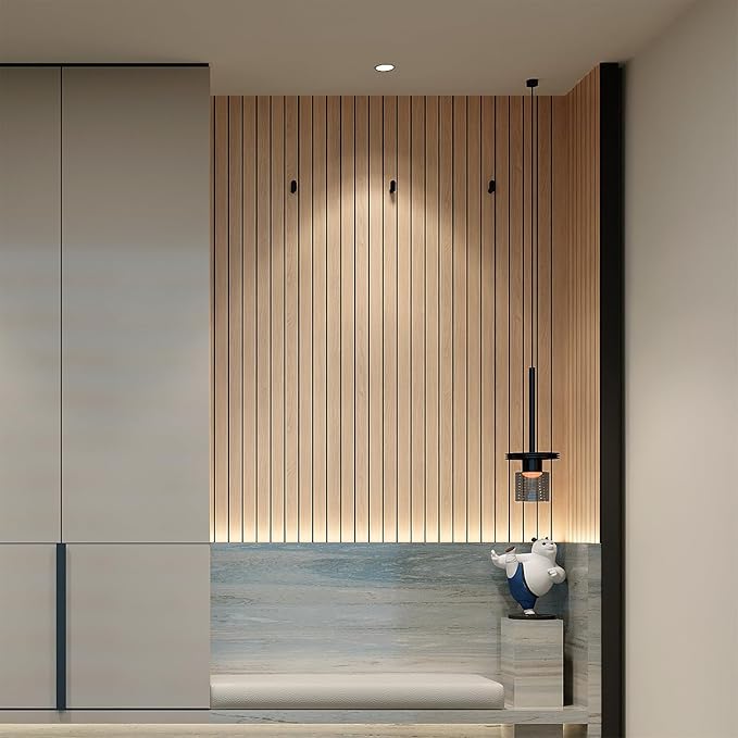 YU LI 3DH Peel and Stick PVC Slat Wall Panel 118"x15.75" Self-Adhesive Thick - Image 5