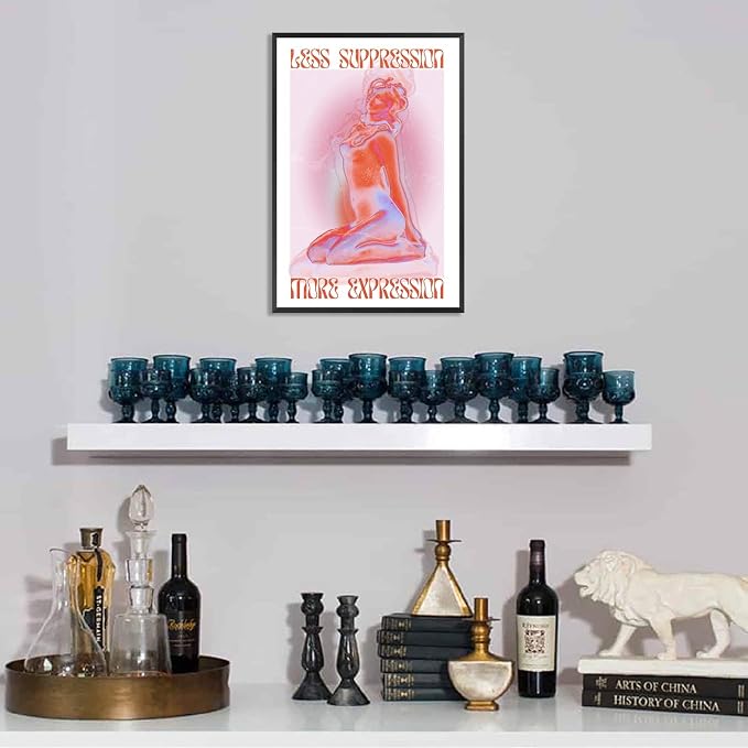 Spiritual Affirmation Art Poster Pink Woman Canvas Wall Art Aesthetic Pictures - Image 7