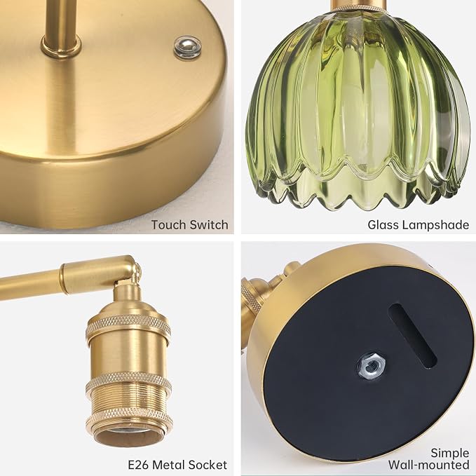 Shenmoyl Battery Operated Vintage Wall Sconces - Image 8