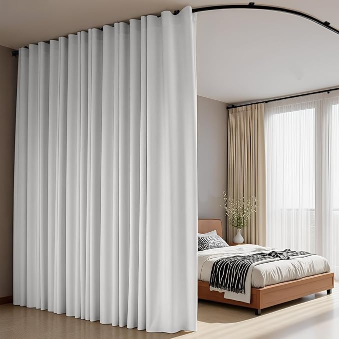 Room Divider Curtains Flexible Ceiling Tracks set Curtain track Ceiling Mount - Image 6