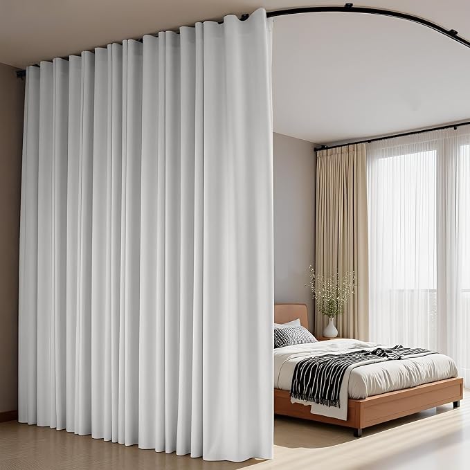 Room Divider Curtains Flexible Ceiling Tracks set Curtain track Ceiling Mount - Image 6