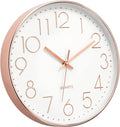 Foxtop Modern Wall Clock 12 Inch Non-Ticking Silent Battery Operated Round by Foxtop