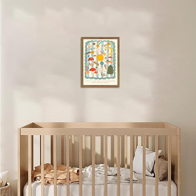 Framed Nursery Wall Art, Kids Inspirational Quote Canvas Wall Decor, Cute - Image 5