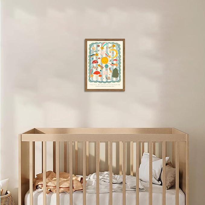Framed Nursery Wall Art, Kids Inspirational Quote Canvas Wall Decor, Cute - Image 7