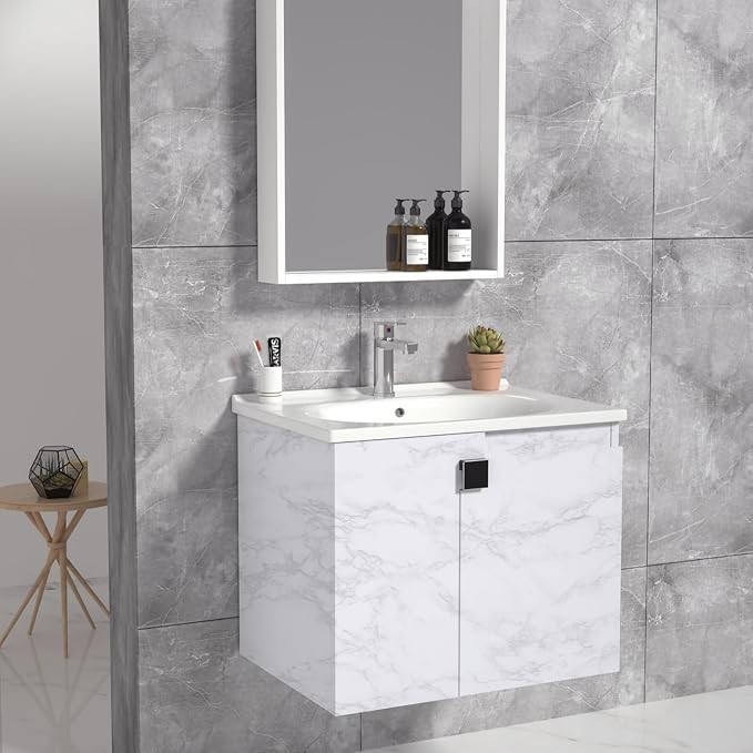 practicalWs White/Grey Marble Contact Paper 23.6" x 118", Marble Wallpaper Peel - Image 5