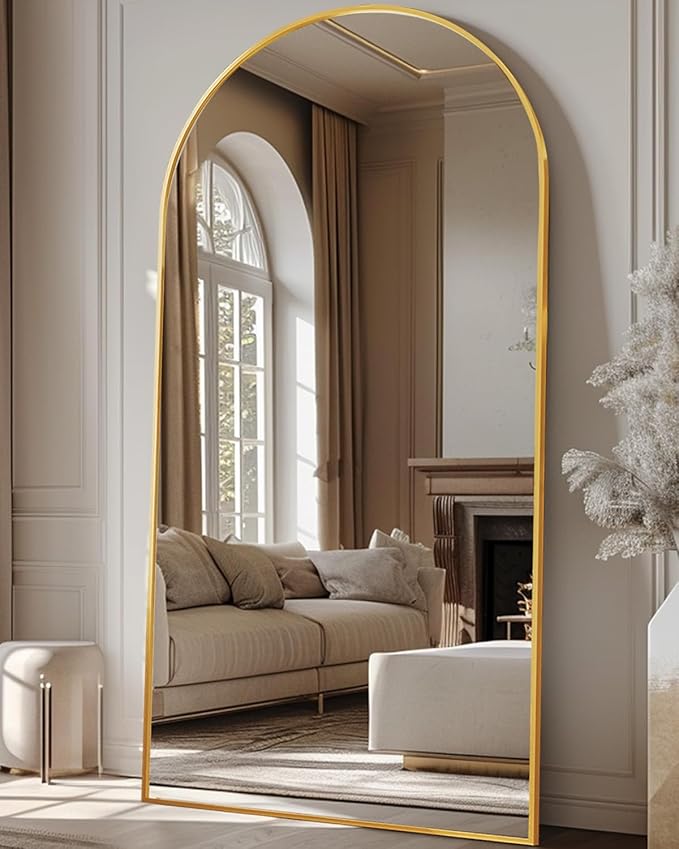 Antok 81" x41” Arched Full Length Floor Mirror, Free Standing/Wall Mount/Leaning by AntokMirror