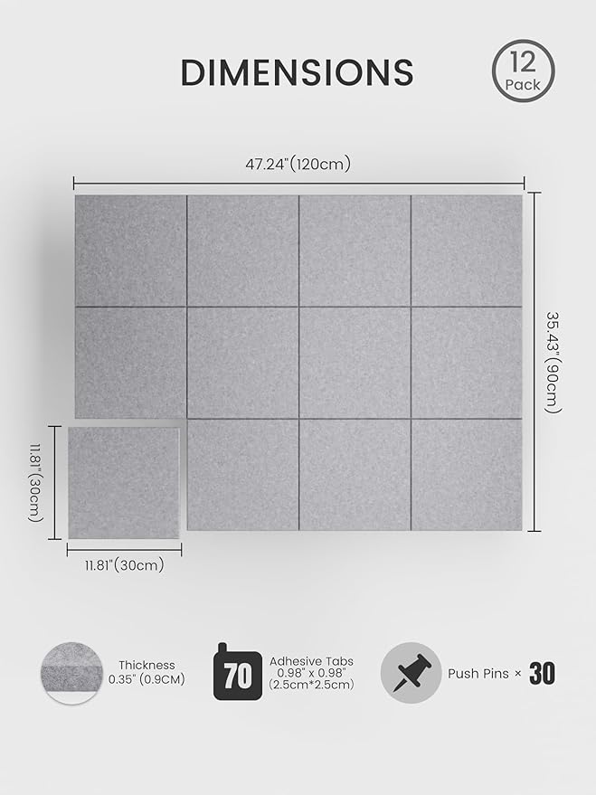 Bumusty Large Cork Board 48" x 36" Alternative - Image 2