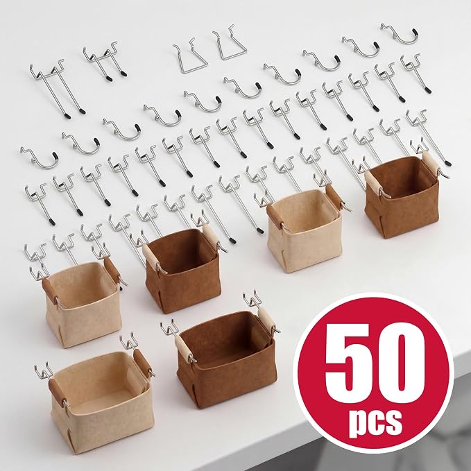 Spampur Peg Board, 4 Pack Metal PegBoard Organizer - Image 4