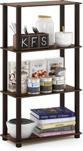 Furinno TURN-S-TUBE Storage Shelves, 4-Tier Book Shelf, Corner Shelf, Toolless by Furinno-FitsYourSpaceFitsYourBudget