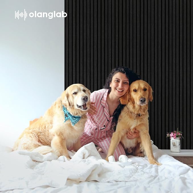 Olanglab Wood Wall Panels 4 Pack, Wood Slat Acoustic Wall Panels, 94.5"x12.6" - Image 2