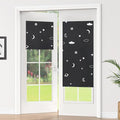 LazBlinds 100% Blackout Door Curtain, No Tools No Drill Cordless Blinds by LazBlinds